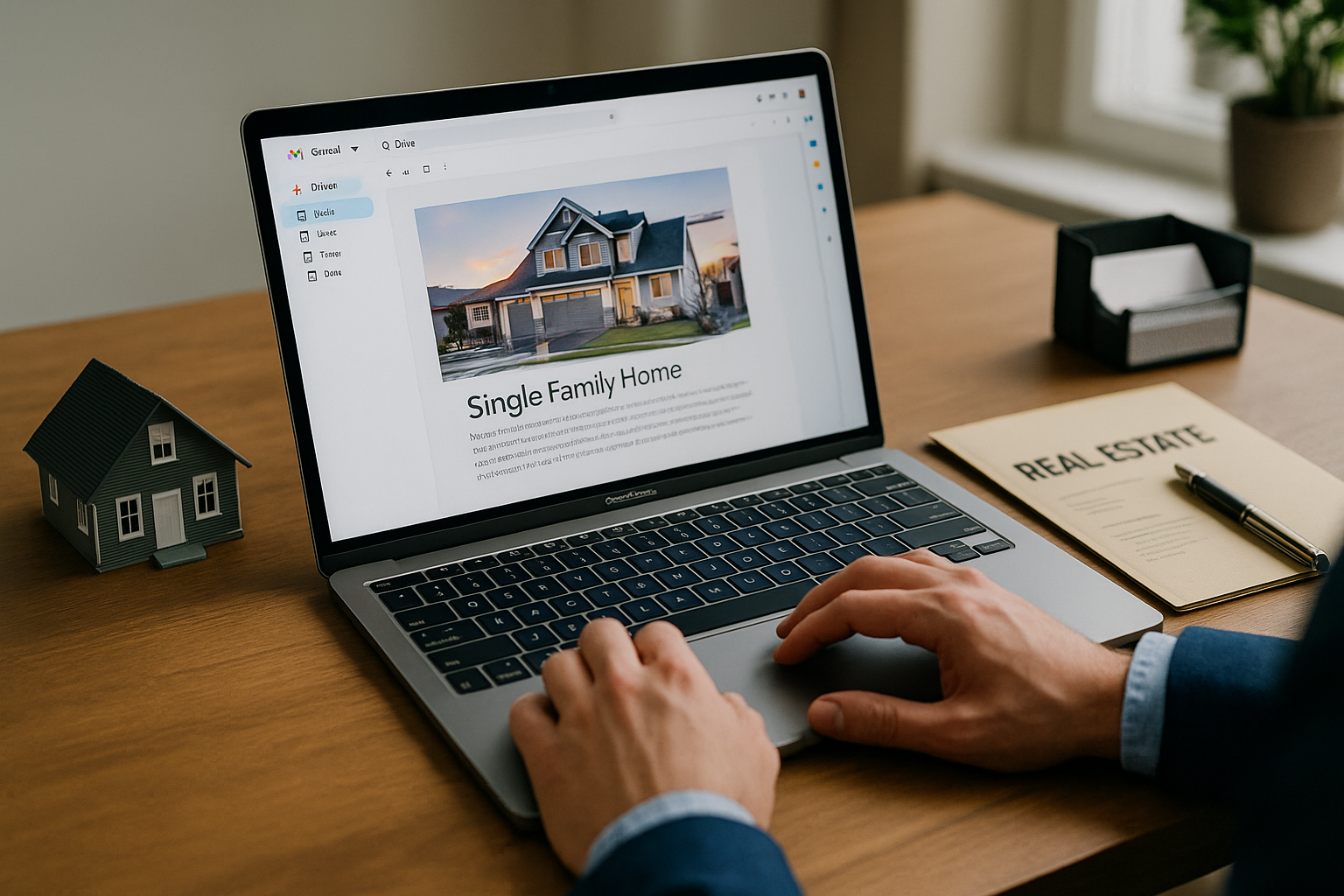 Business professional using Google Workspace supported by outsourced IT support